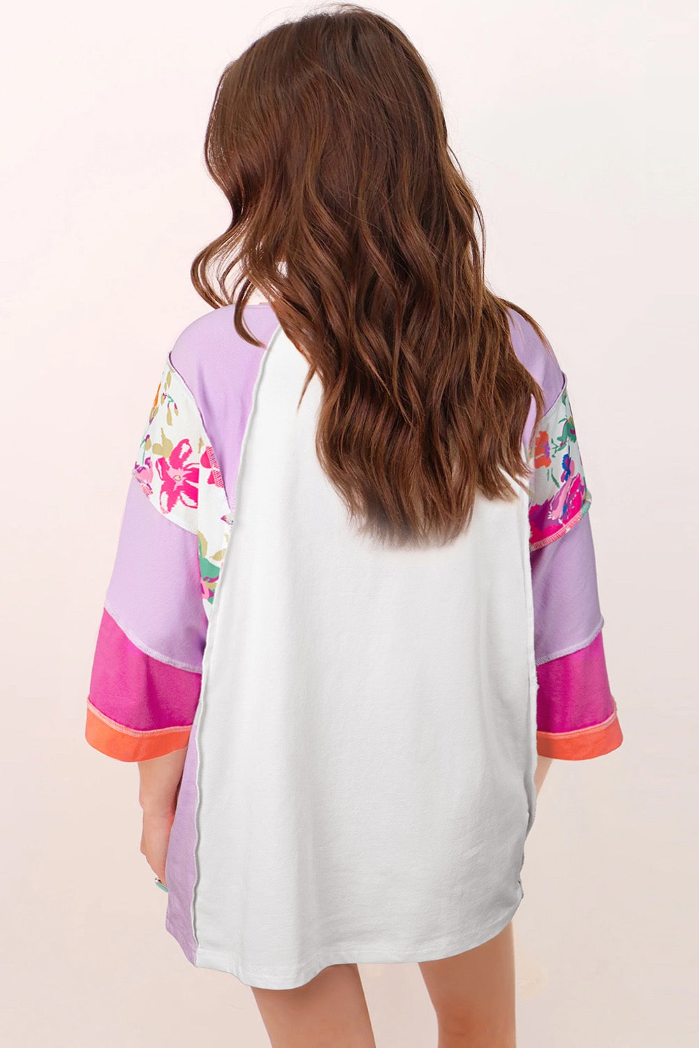 Purple Floral Patchwork Top RTS