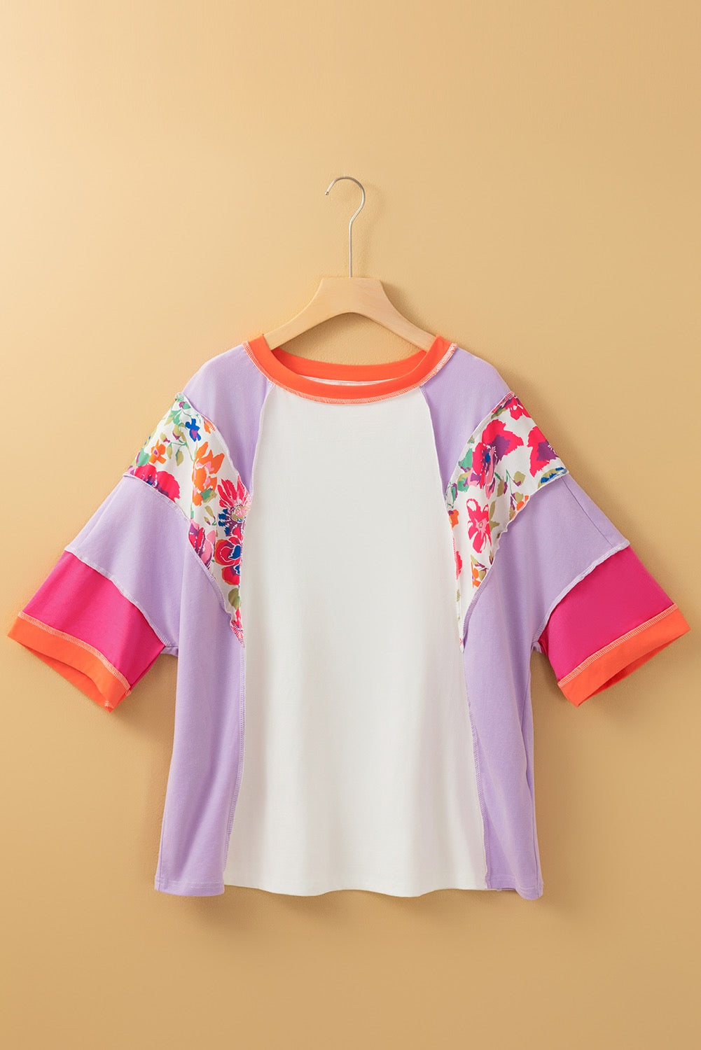 Purple Floral Patchwork Top RTS