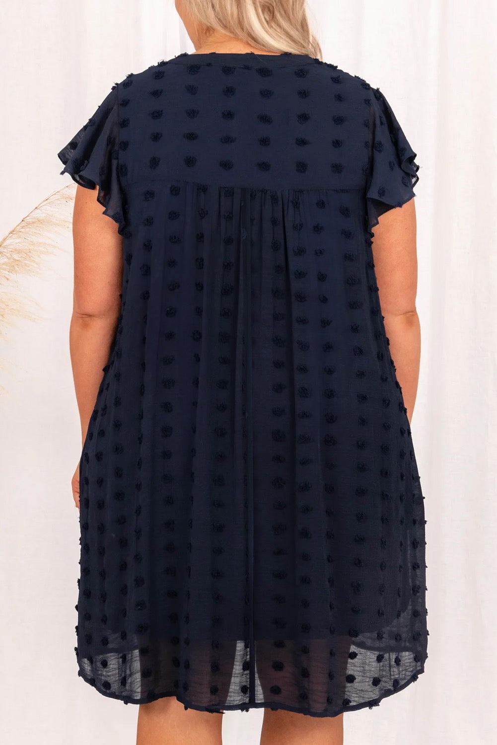 Navy Plus Size Dress February.