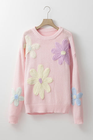 Pink Flower Sweater LT