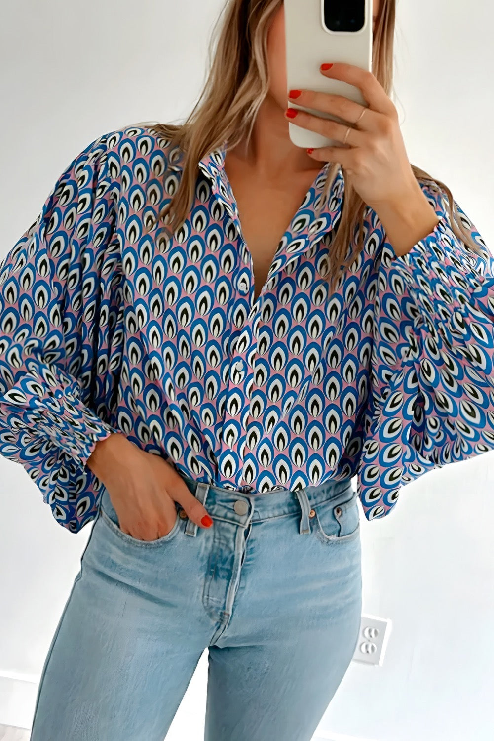 Blue Peacock Blouse January.