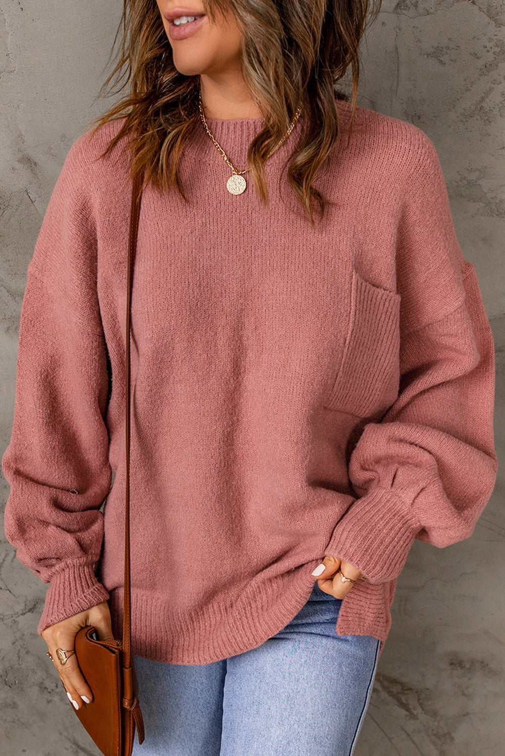 Pink Pocket Sweater January.