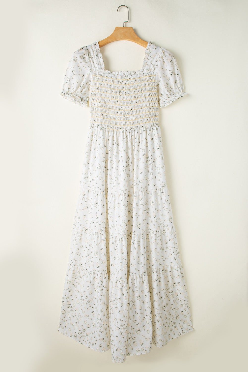 White Floral Maxi Dress January.