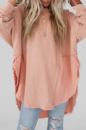 Pink Patchwork Crinkle Blouse January.