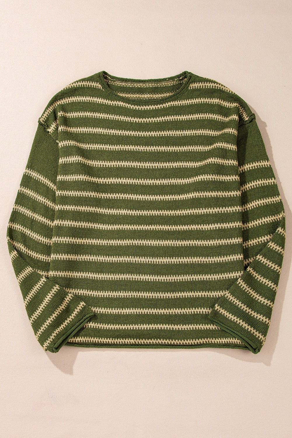 Green Striped Sweater January.