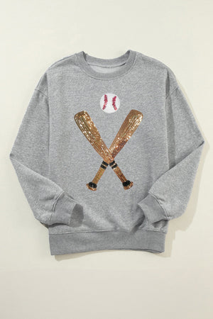 Sequin Baseball Crewneck RTS