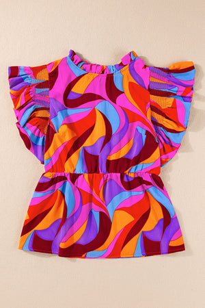 Abstract Flutter Blouse February.