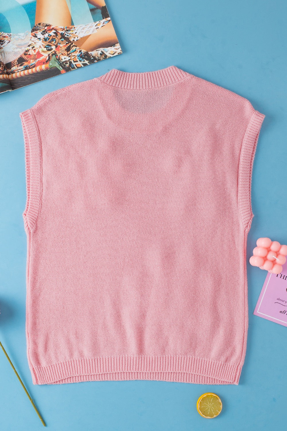 Pink Flower Knit Sweater February.