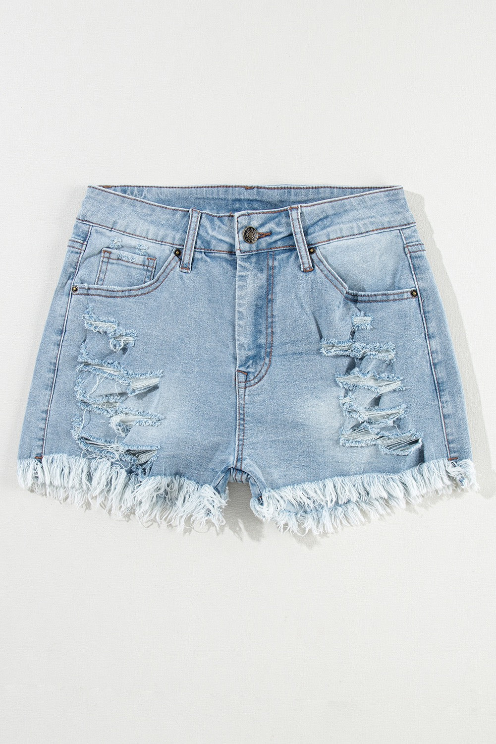 Distressed Denim Shorts January.