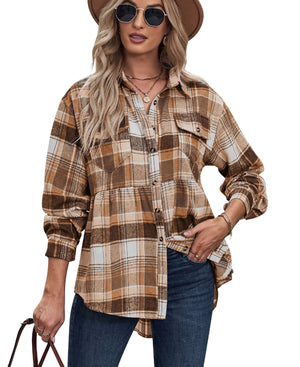 RTS: Babydoll Fit Lightweight Flannel