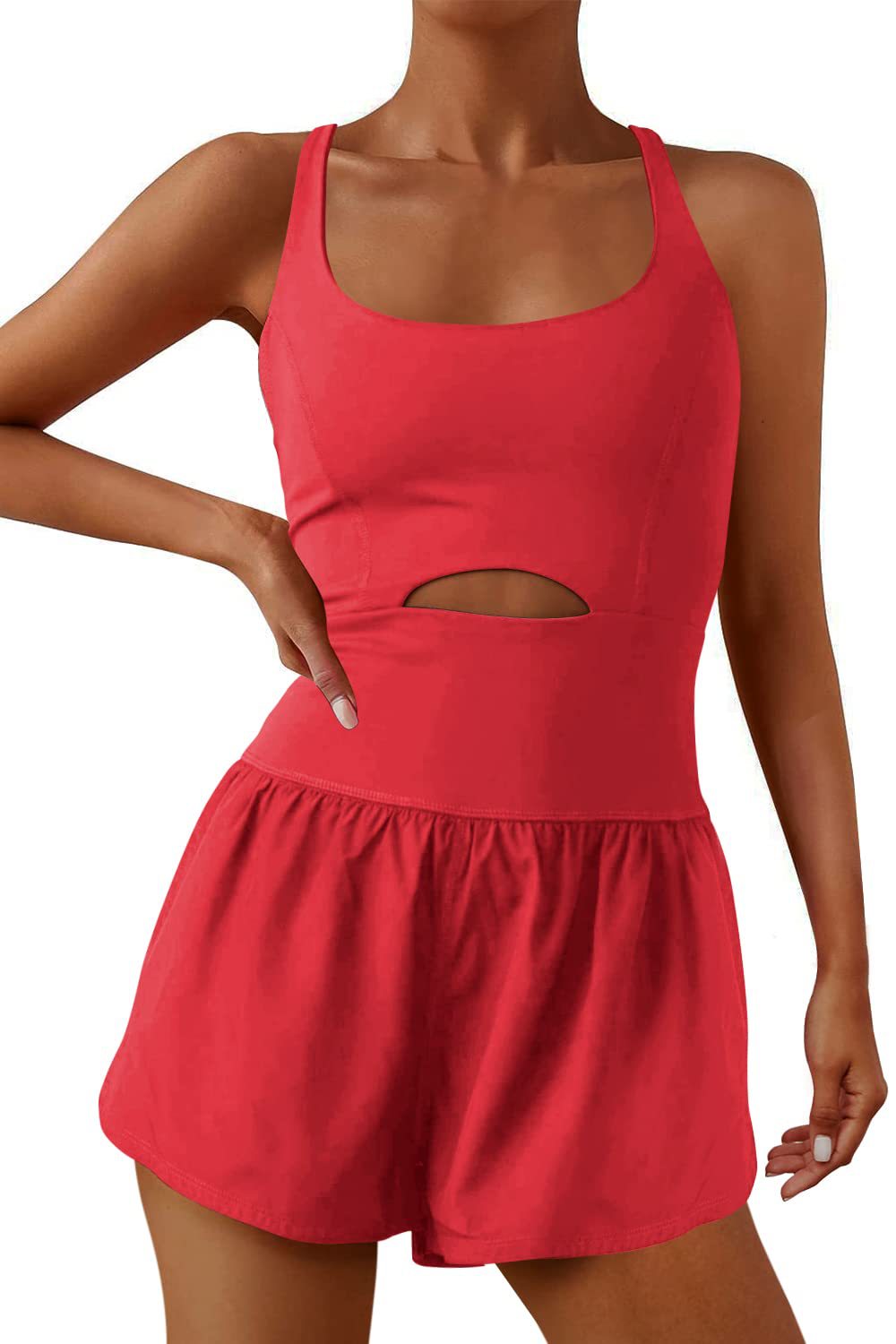 RTS: The Amber Racerback Cut-Out Romper-