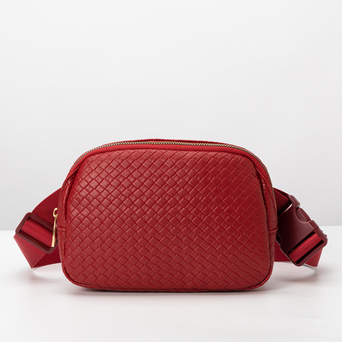 RTS: Vegan Leather and Nylon Weaved Bum Bag