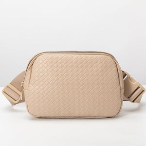 RTS: Vegan Leather and Nylon Weaved Bum Bag