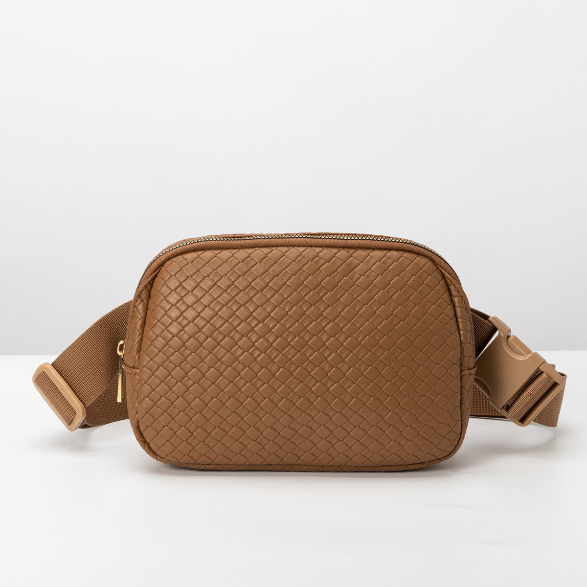 RTS: Vegan Leather and Nylon Weaved Bum Bag