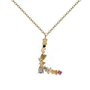 *Preorder: Gemstone Initial Necklace*