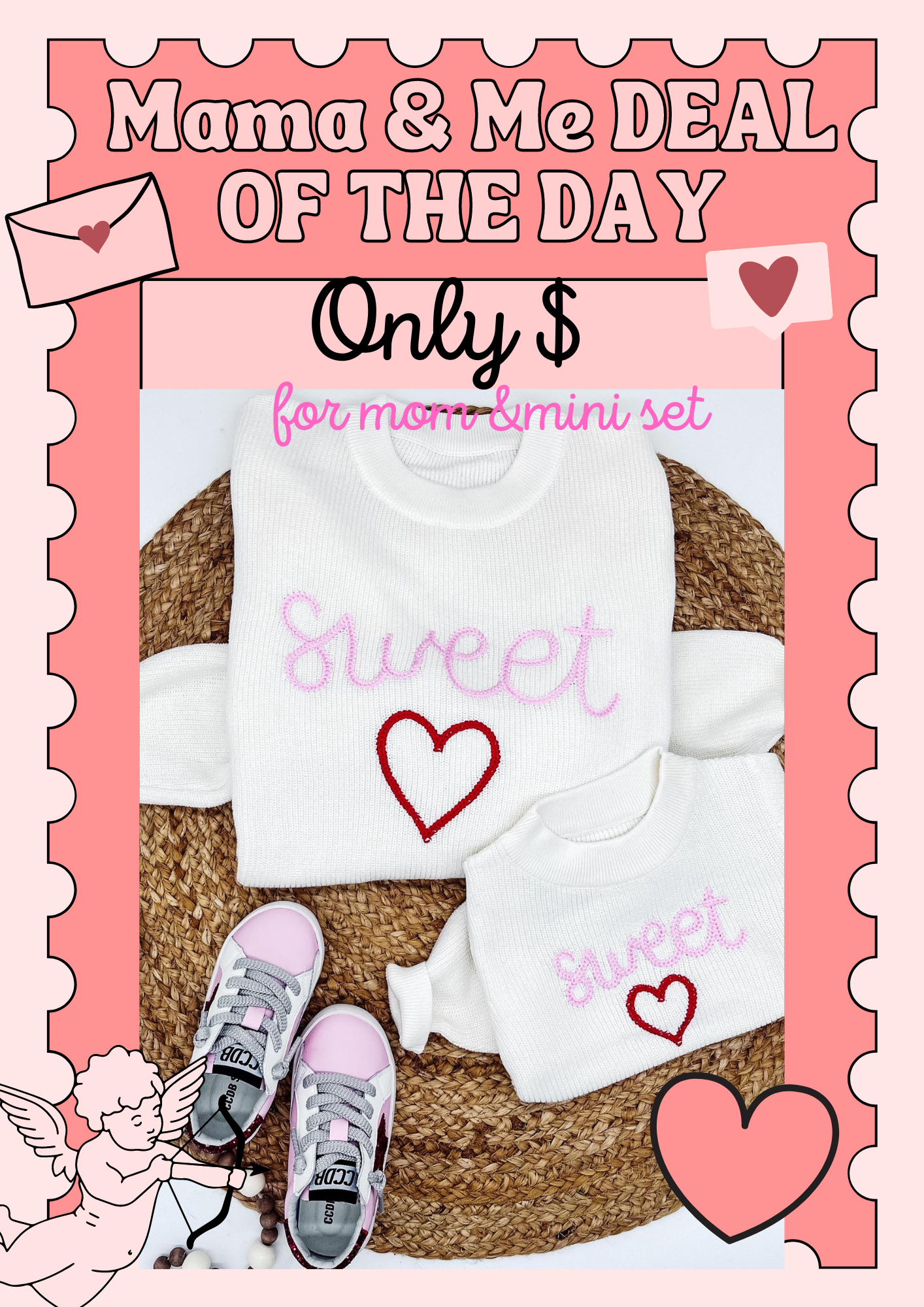 RTS: Mommy and Me Valentine's Sweetheart Sweater!