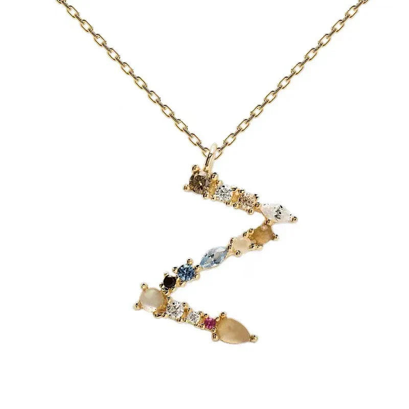 *Preorder: Gemstone Initial Necklace*