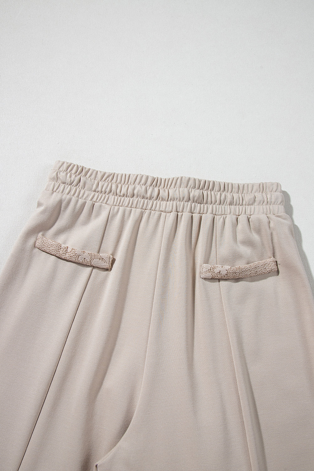 Beige Boho Patchwork Wide Leg Pants LT