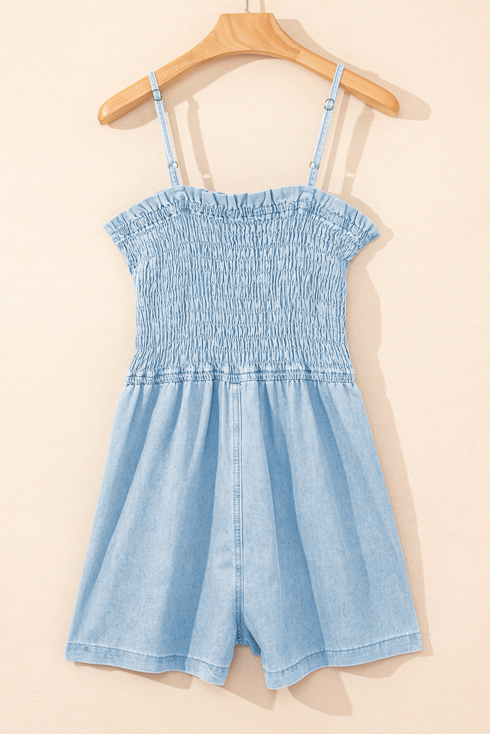 Beau Blue Smocked Denim Romper LT