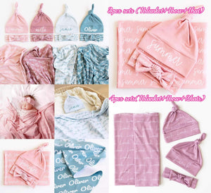 PREORDER: Repeating 3-Piece Blanket and Bow/Hat Set 2.24.25 osym